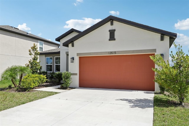 13515 Palmera Vista Dr, Riverview, FL 33579 - single story home with stucco siding, a garage, and concrete driveway