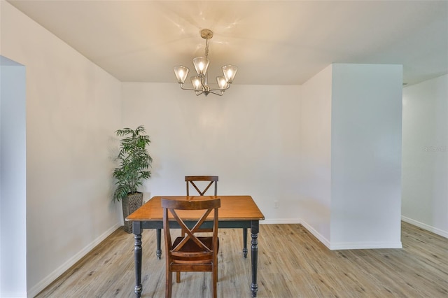 301 Carlyle Blvd, Ruskin, FL 33570 - dining room featuring a chandelier and light wood-style floors