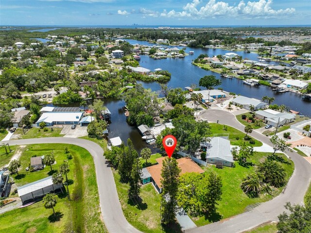 301 Carlyle Blvd, Ruskin, FL 33570 - aerial perspective of suburban area featuring a large body of water