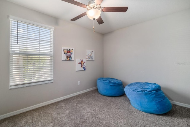 1218 Grantham Dr, Sarasota, FL 34234 - misc room featuring carpet flooring and a ceiling fan