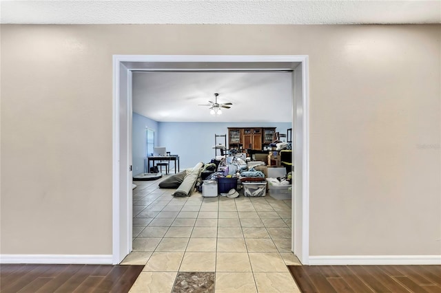 10721 N Ocean Dr, Dunnellon, FL 34434 - interior space featuring ceiling fan and light wood-style flooring