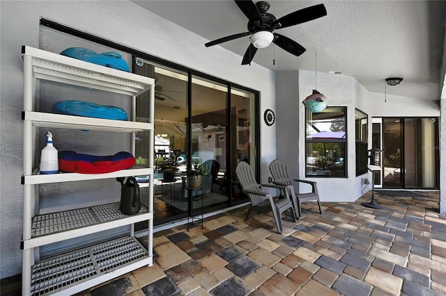 10721 N Ocean Dr, Dunnellon, FL 34434 - view of patio featuring ceiling fan