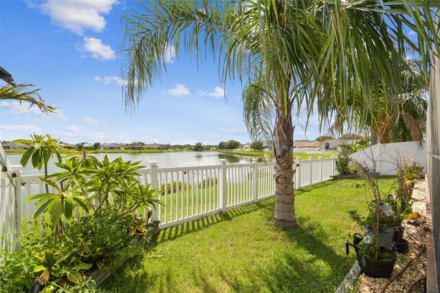 31244 Baclan Dr, Wesley Chapel, FL 33545 - fenced backyard featuring a water view