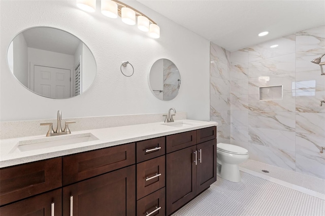 10237 Carrin Rd, Spring Hill, FL 34608 - full bath featuring double vanity and a marble finish shower
