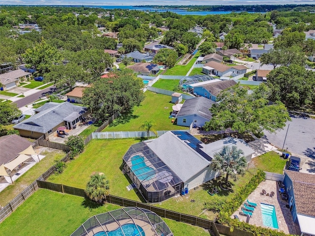 1910 Montego Ct, Oldsmar, FL 34677 - aerial perspective of suburban area with a pool