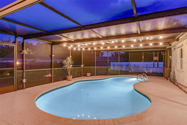 1910 Montego Ct, Oldsmar, FL 34677 - view of pool featuring a patio area and glass enclosure