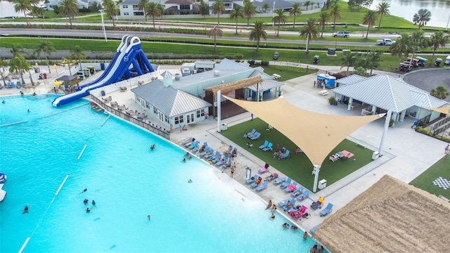 9098 Forge Breeze Loop, Wesley Chapel, FL 33545 - drone / aerial view of a pool area