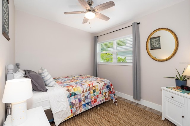 615 6th Ave N, Safety Harbor, FL 34695 - bedroom featuring light wood-type flooring and a ceiling fan