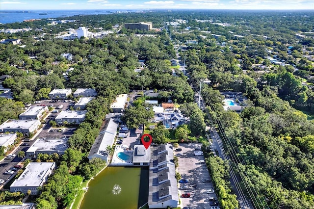 500 New York Ave Unit 22, Dunedin, FL 34698 - aerial overview of property's location featuring a large body of water