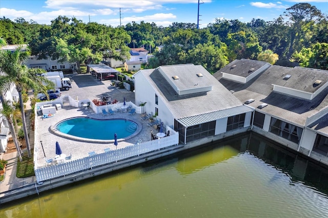 500 New York Ave Unit 22, Dunedin, FL 34698 - bird's eye view of a pool