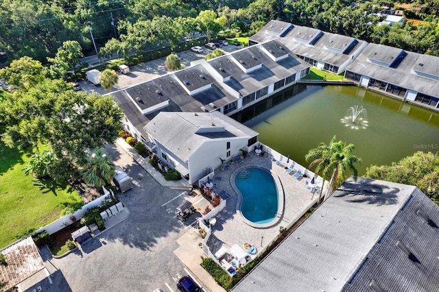 500 New York Ave Unit 22, Dunedin, FL 34698 - bird's eye view of a large body of water and a pool area