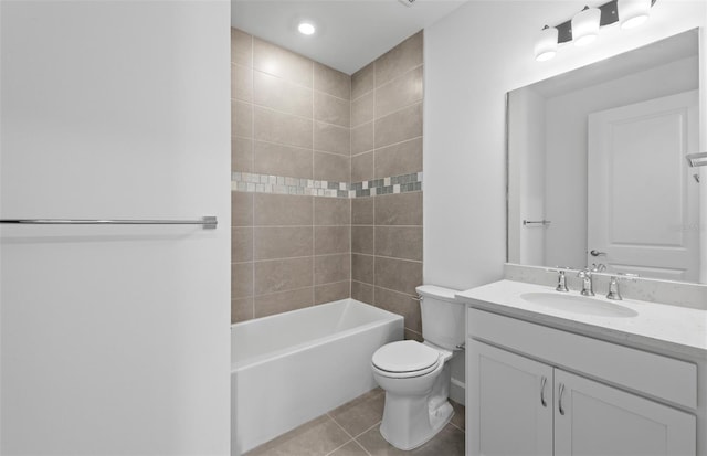 6133 Wire Grass Ct, Nokomis, FL 34275 - bathroom with vanity, tile patterned flooring, and  shower combination