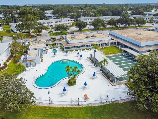 8080 112th St Unit 108, Seminole, FL 33772 - drone / aerial view of a pool area