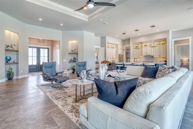 12902 SW 138th Loop, Dunnellon, FL 34432 - living area with a ceiling fan and recessed lighting