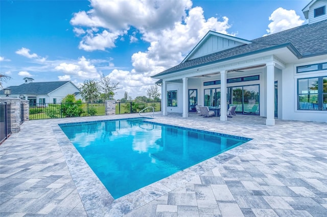 12902 SW 138th Loop, Dunnellon, FL 34432 - view of pool featuring ceiling fan and a patio area