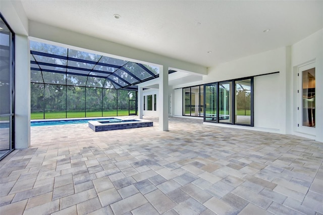 937 Old Welcome Rd, Lithia, FL 33547 - view of pool with a pool with connected hot tub, a patio, and a lanai
