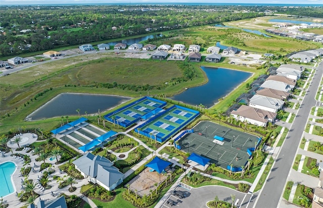 14317 Eagle Branch Dr, Nokomis, FL 34275 - aerial perspective of suburban area with a nearby body of water
