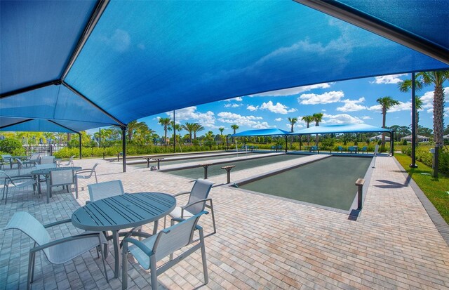14317 Eagle Branch Dr, Nokomis, FL 34275 - view of community featuring a bocce ball area