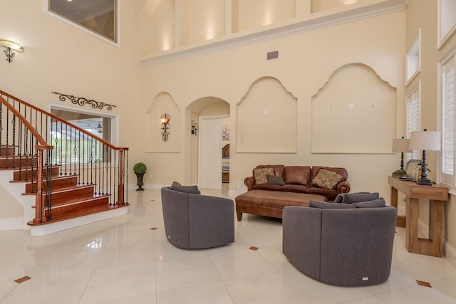 11430 Trotting Down Dr, Odessa, FL 33556 - common area featuring a towering ceiling and stairs