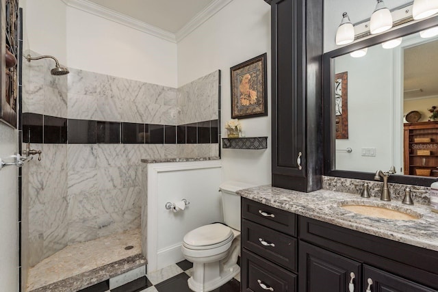 11430 Trotting Down Dr, Odessa, FL 33556 - full bath featuring vanity, walk in shower, and crown molding