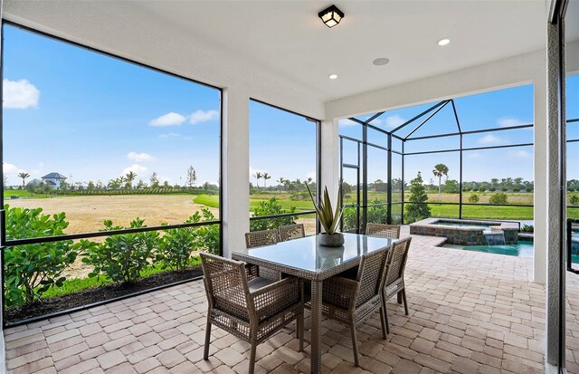 6162 Winding Pine Dr, Nokomis, FL 34275 - sunroom with a hot tub