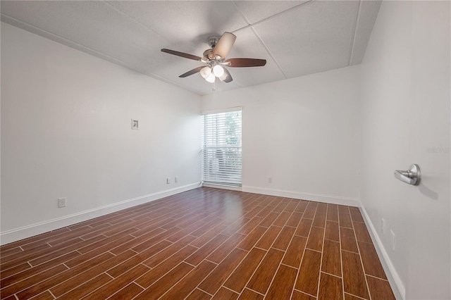 3325 Bayshore Blvd Unit A17, Tampa, FL 33629 - spare room with ceiling fan and dark wood-type flooring