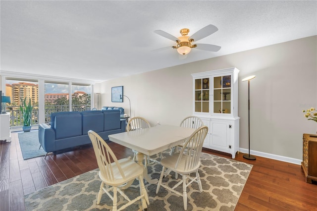 700 Beach Dr NE Unit 602, Saint Petersburg, FL 33701 - dining space featuring wood finished floors and ceiling fan