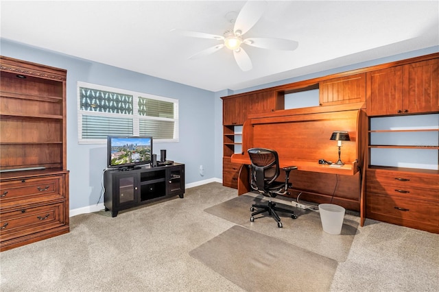 700 Beach Dr NE Unit 602, Saint Petersburg, FL 33701 - office featuring ceiling fan and carpet flooring
