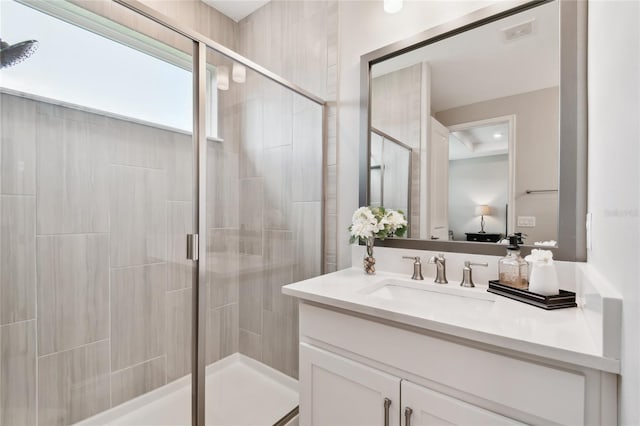 4653 Ancona Way, Wesley Chapel, FL 33543 - full bathroom featuring a stall shower and vanity