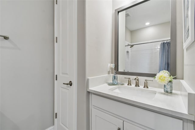 4653 Ancona Way, Wesley Chapel, FL 33543 - full bath featuring vanity and a shower with shower curtain