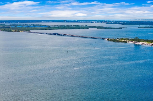 202 Peacock Ln Unit B, Holmes Beach, FL 34217 - bird's eye view of a large body of water and a notable bridge