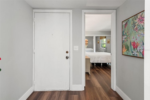 1011 S Moody Ave Unit 11, Tampa, FL 33629 - entryway with dark wood-type flooring and baseboards
