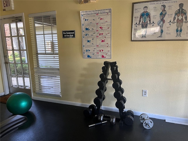 2500 Winding Creek Blvd Unit B105, Clearwater, FL 33761 - exercise area featuring baseboards