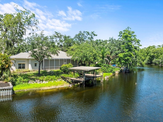 713 Argyle Pl, Temple Terrace, FL 33617 - dock with a water view