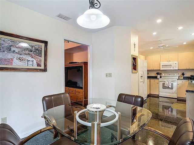1906 White Cedar Way, Brandon, FL 33511 - dining space featuring recessed lighting and a ceiling fan