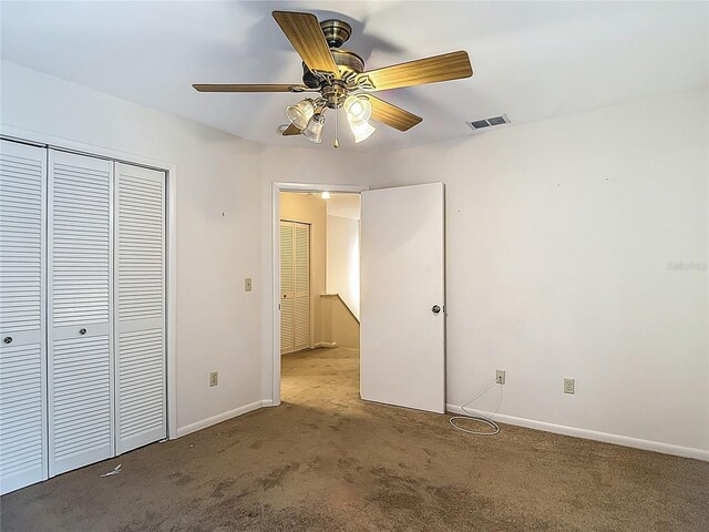 1906 White Cedar Way, Brandon, FL 33511 - unfurnished bedroom with carpet flooring, a closet, and ceiling fan