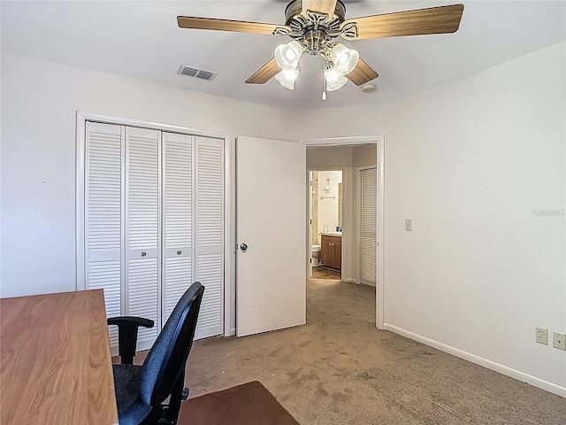 1906 White Cedar Way, Brandon, FL 33511 - unfurnished office featuring ceiling fan and carpet