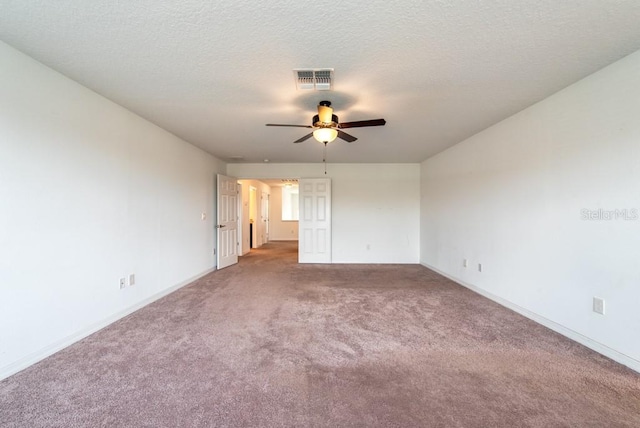 11035 Sage Canyon Dr, Riverview, FL 33578 - carpeted empty room with a ceiling fan and a textured ceiling