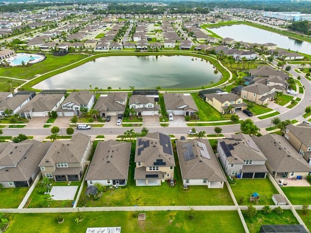 11035 Sage Canyon Dr, Riverview, FL 33578 - aerial view of residential area featuring a nearby body of water