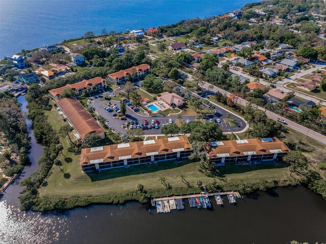 1729 Seascape Cir Unit 102, Tarpon Springs, FL 34689 - aerial view of property's location featuring a nearby body of water