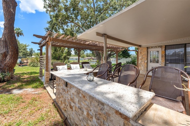 10730 52nd Ave N, Saint Petersburg, FL 33708 - view of patio with a pergola