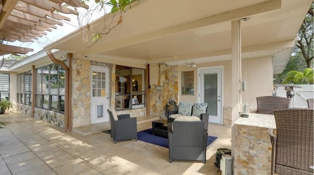 10730 52nd Ave N, Saint Petersburg, FL 33708 - view of patio featuring outdoor lounge area