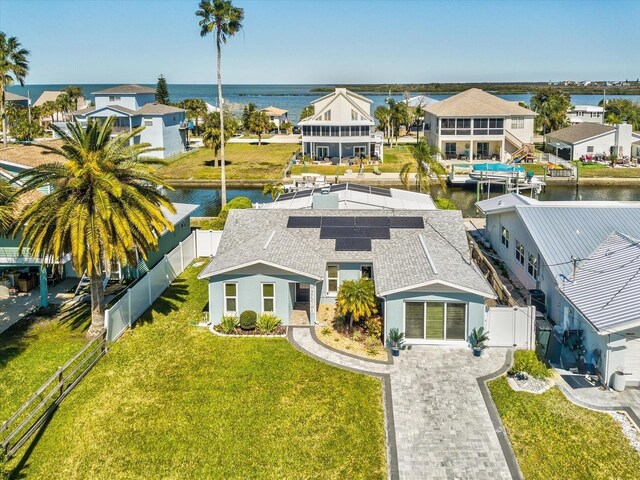6531 Seaview Blvd, Hudson, FL 34667 - aerial view of residential area featuring a large body of water