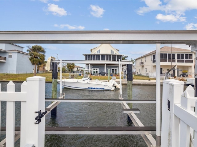 6531 Seaview Blvd, Hudson, FL 34667 - dock with a water view and boat lift