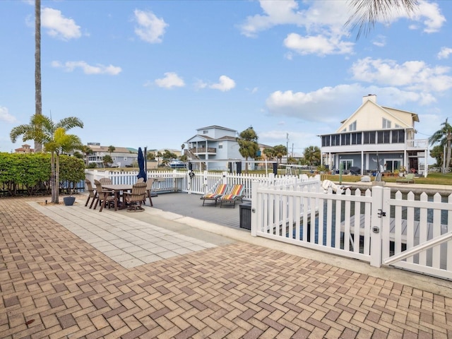 6531 Seaview Blvd, Hudson, FL 34667 - view of patio / terrace with a gate