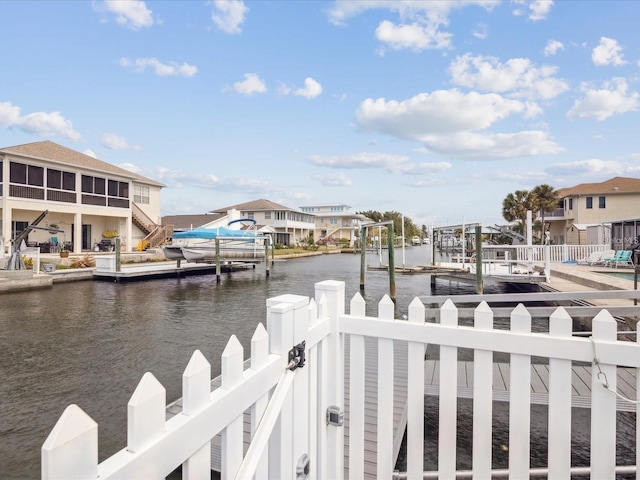 6531 Seaview Blvd, Hudson, FL 34667 - dock area with a water view and a residential view