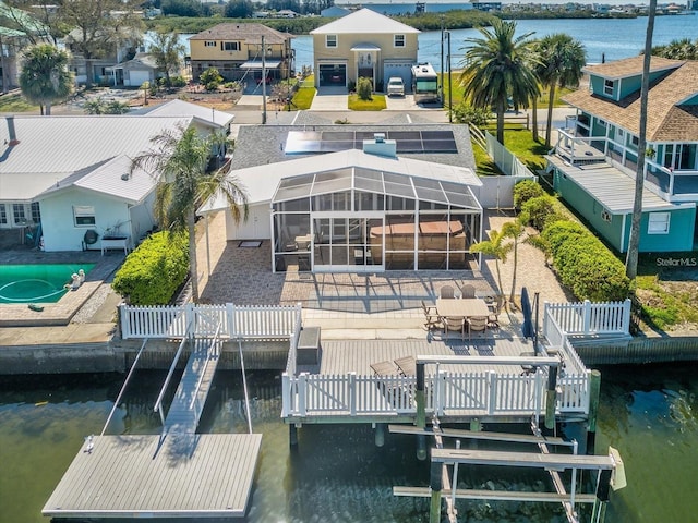 6531 Seaview Blvd, Hudson, FL 34667 - aerial view of property and surrounding area with a nearby body of water