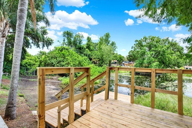 2454 Shadecrest Rd, Land O Lakes, FL 34639 - wooden deck featuring a water view