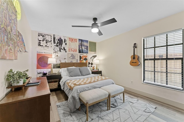 1313 W Carissa Ct, Tampa, FL 33604 - bedroom featuring wood finished floors and a ceiling fan