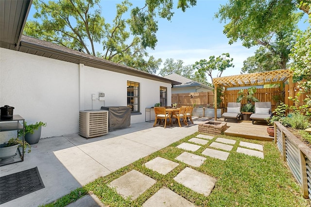 1313 W Carissa Ct, Tampa, FL 33604 - fenced backyard featuring outdoor dining area, a patio area, and a deck
